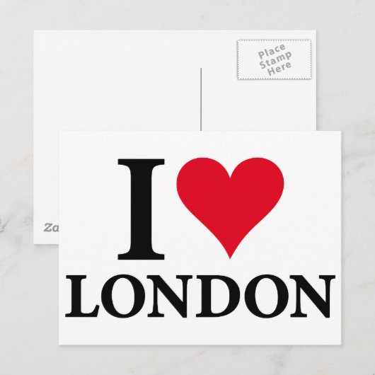 Ik hou van LONDON Briefkaart (Voorkant / Achterkant)