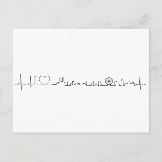 Ik hou van London (buitengewone ecg stijl) souveni Briefkaart (Voorkant)