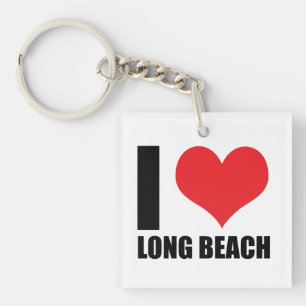 Ik hou van Long Beach Sleutelhanger