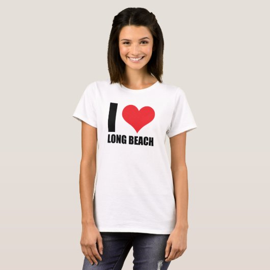 Ik hou van Long Beach T-shirt (Voorkant volledig)