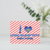 Ik hou van Long Island City, New York Briefkaart (Staand voorkant)