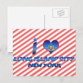 Ik hou van Long Island City, New York Briefkaart (Voorkant / Achterkant)