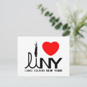 Ik hou van Long Island NY Briefkaart (Staand voorkant)