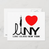 Ik hou van Long Island NY Briefkaart (Voorkant / Achterkant)