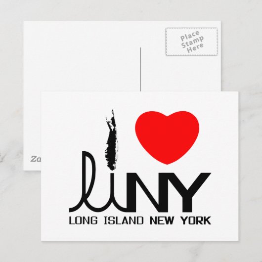 Ik hou van Long Island NY Briefkaart (Voorkant / Achterkant)