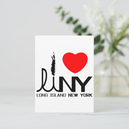 Ik hou van Long Island NY Briefkaart (Staand voorkant)