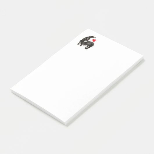 Ik hou van Longears Demure Donkey Post-it® Notes (Schuin)