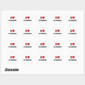 Ik hou van loodgieters ronde sticker (Vel)