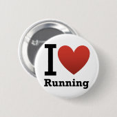 Ik hou van lopen ronde button 5,7 cm (Voorkant /achterkant)