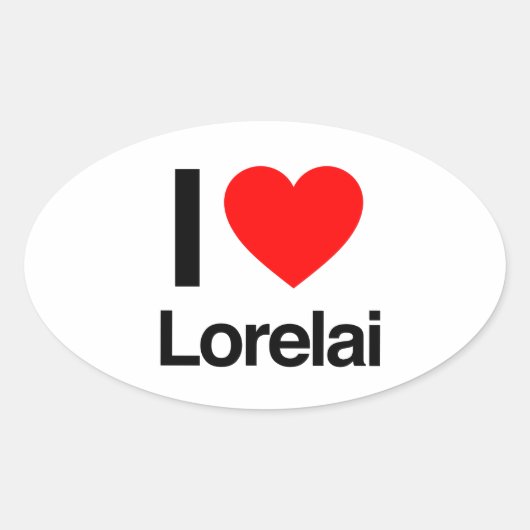 ik hou van lorelai ovale sticker (Voorkant)