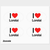 ik hou van lorelai ovale sticker (Vel)