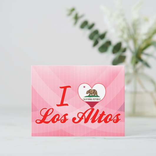 Ik hou van Los Altos, Californië Briefkaart (Staand voorkant)