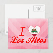 Ik hou van Los Altos, Californië Briefkaart (Voorkant / Achterkant)
