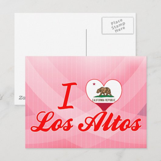 Ik hou van Los Altos, Californië Briefkaart (Voorkant / Achterkant)
