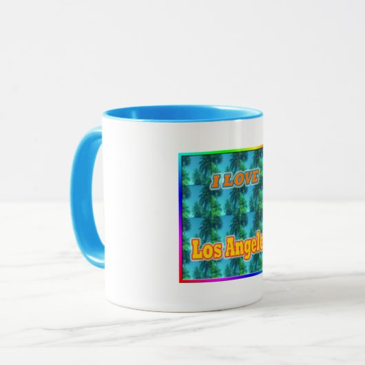 Ik hou van Los Angeles 16 Palms Mok (Voorkant links)