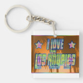 Ik hou van Los Angeles Beauful Oranje Sunset Keych Sleutelhanger (Voorkant)