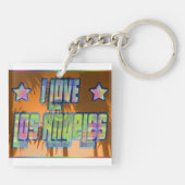 Ik hou van Los Angeles Beauful Oranje Sunset Keych Sleutelhanger (Achterkant)