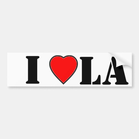 Ik hou van Los Angeles Bumpersticker (Voorkant)