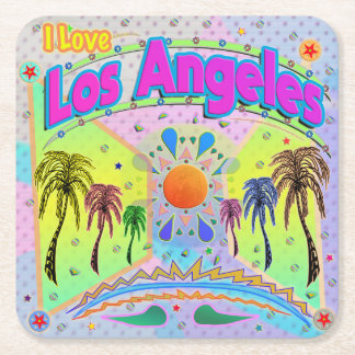 Ik HOU VAN Los Angeles Calm Desire Coaster Kartonnen Onderzetters
