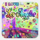 Ik hou van Los Angeles Cool Energy Sticker (Voorkant)