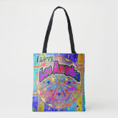 Ik hou van Los Angeles Cosmic Unity Canvas tas (Voorkant)