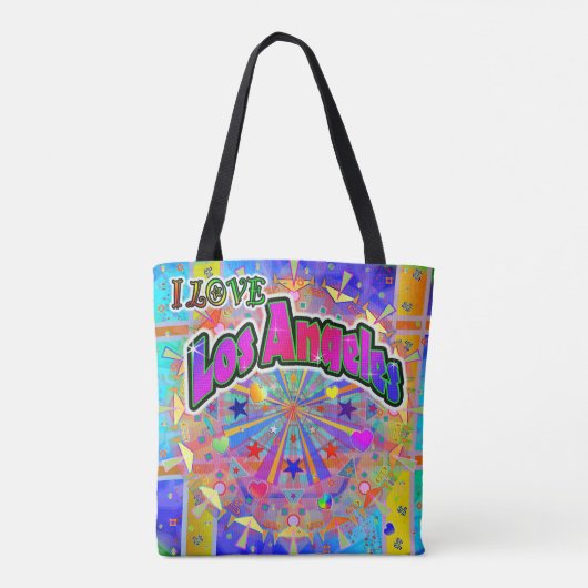 Ik hou van Los Angeles Cosmic Unity Canvas tas (Achterkant)