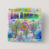 Ik hou van Los Angeles Deep Dream Button (Voorkant)