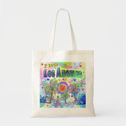 Ik hou van Los Angeles Deep Dream Canvas tas (Voorkant)