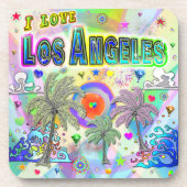 Ik hou van Los Angeles Deep Dream Onderzetter (Voorkant)