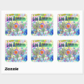Ik hou van Los Angeles Deep Dream Sticker (Vel)
