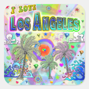 Ik hou van Los Angeles Deep Dream Sticker