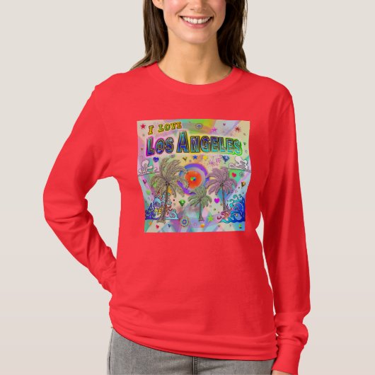 Ik hou van Los Angeles Deep Dream T-Shirt (Voorkant)