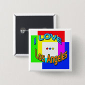 "Ik hou van Los Angeles die 1" Button kleuren (Voorkant /achterkant)