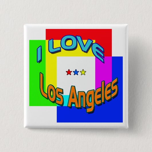 "Ik hou van Los Angeles die 1" Button kleuren (Voorkant)