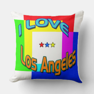 "Ik hou van Los Angeles die 1" Pillow kleuren Kussen