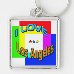 "Ik hou van Los Angeles die 1" Sleutelhanger kleur