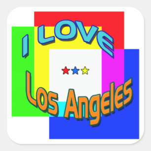"Ik hou van Los Angeles die 1" Sticker kleuren