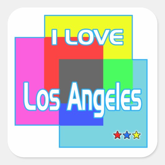 "Ik hou van Los Angeles die 2" Sticker kleuren (Voorkant)