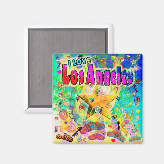 Ik hou van Los Angeles Epoch Hour Magnet (Voorkant / Achterkant)