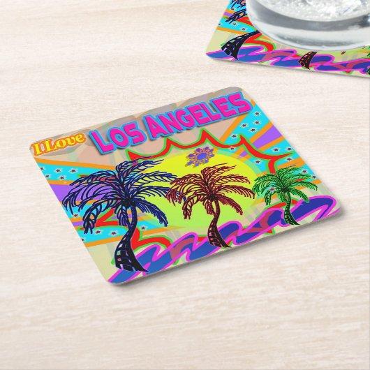 Ik hou van Los Angeles Eternal Onderzetter (Schuin)