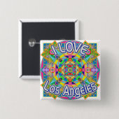 Ik hou van Los Angeles Happy Button (Voorkant /achterkant)