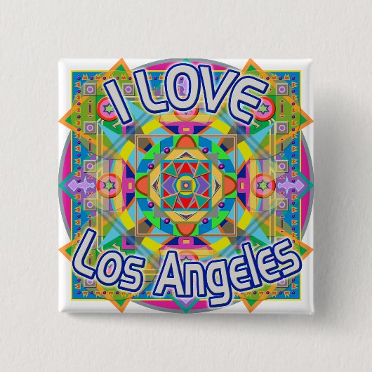 Ik hou van Los Angeles Happy Button (Voorkant)
