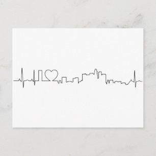 Ik hou van Los Angeles in een uitzonderlijke ecg s Briefkaart