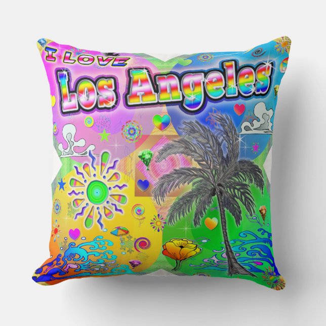 Ik hou van Los Angeles Quadro Seasons Pillow Kussen (Voorkant)