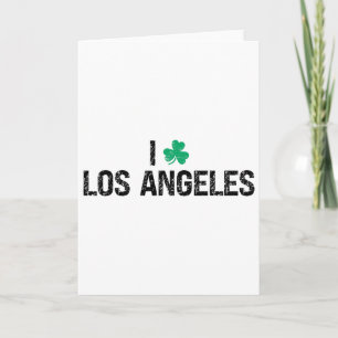 Ik hou van Los Angeles Shamrock Clover St. Patrick Kaart