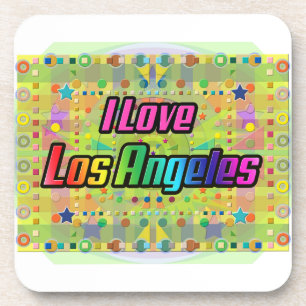 Ik hou van Los Angeles Smile Bright Onderzetter