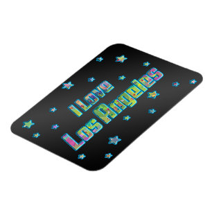 Ik hou van Los Angeles Smile Stars Magnet Magneet