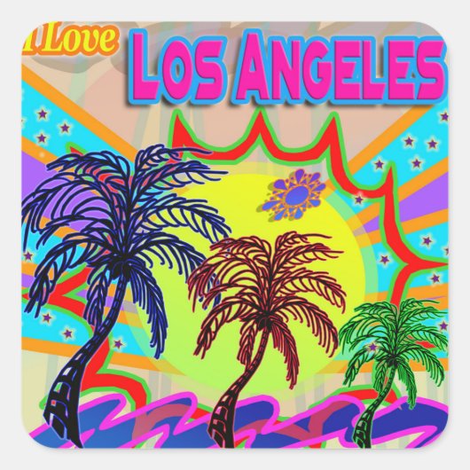 Ik hou van Los Angeles Sticker (Voorkant)
