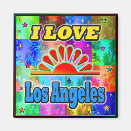 Ik hou van Los Angeles Sun en Palms Magnet