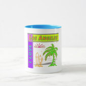"Ik hou van Los Angeles" Sun Palm Tree & Surfer #2 Mok (Midden)